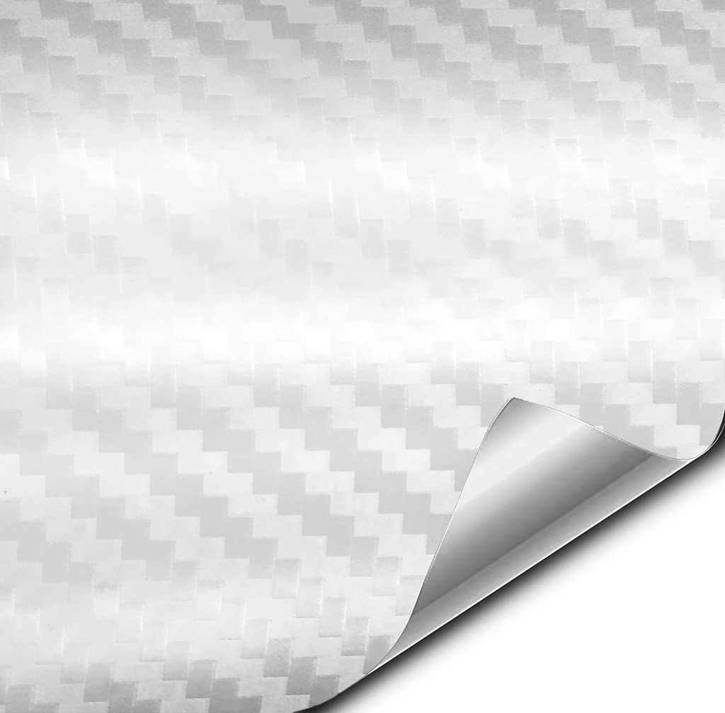 VViViD+ premium carbon fiber wrap white front view showing sleek, durable finish for fleet branding