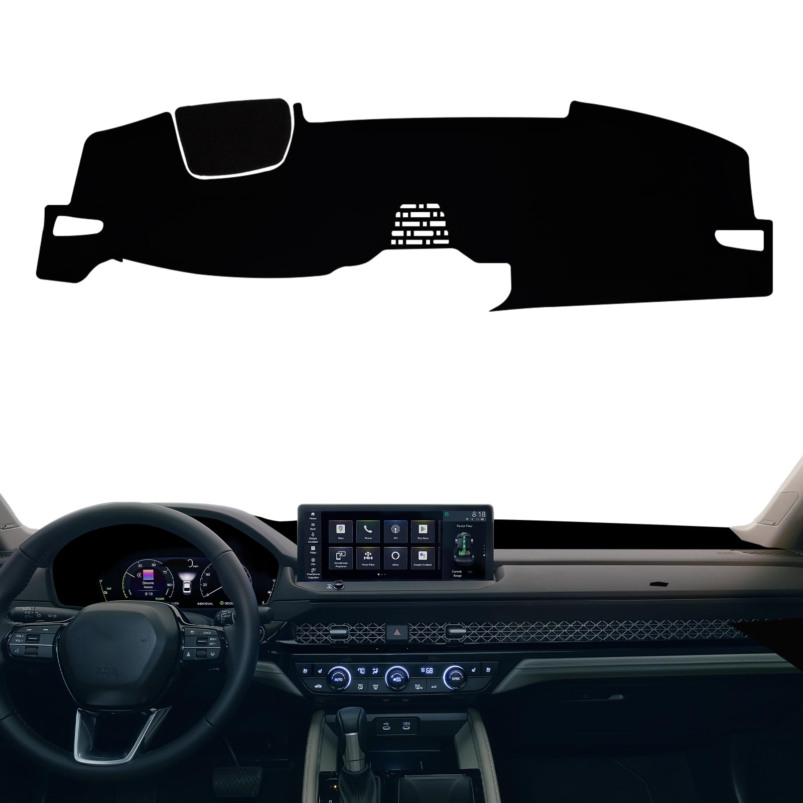 Vvwmluui dashboard cover on Honda Accord front view with precise fit reduces glare