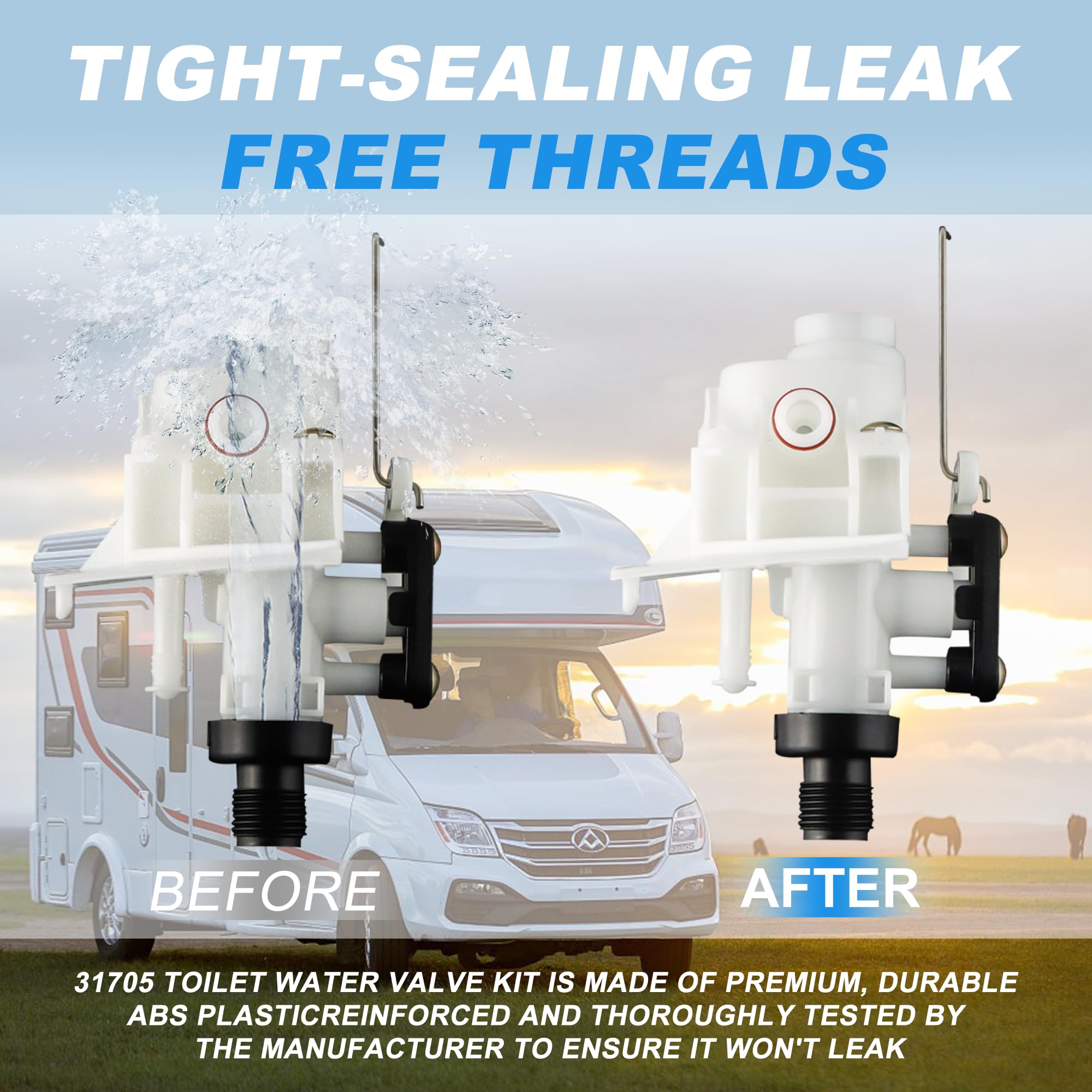 Vypart freeze-resistant valve maintains performance in cold RV conditions.