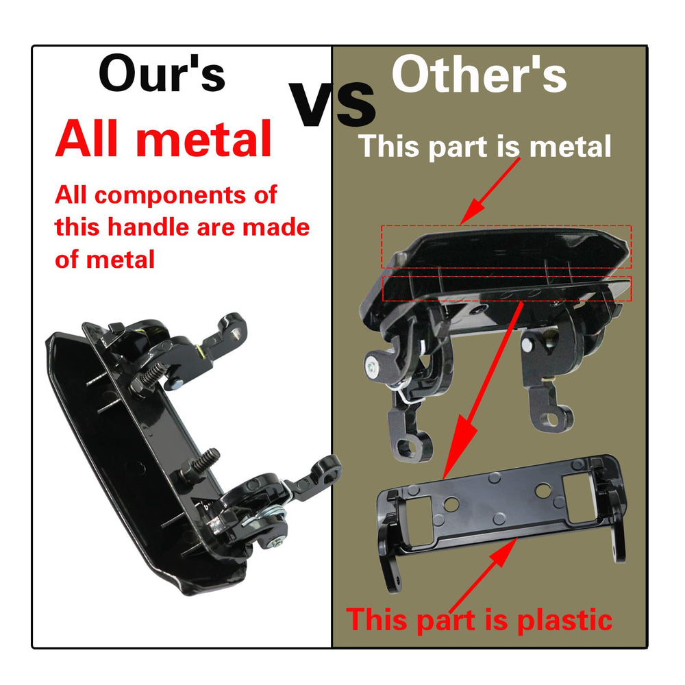 VZB 2pcs all-metal exterior door handle right front view for Ranger, reliable outer hardware.