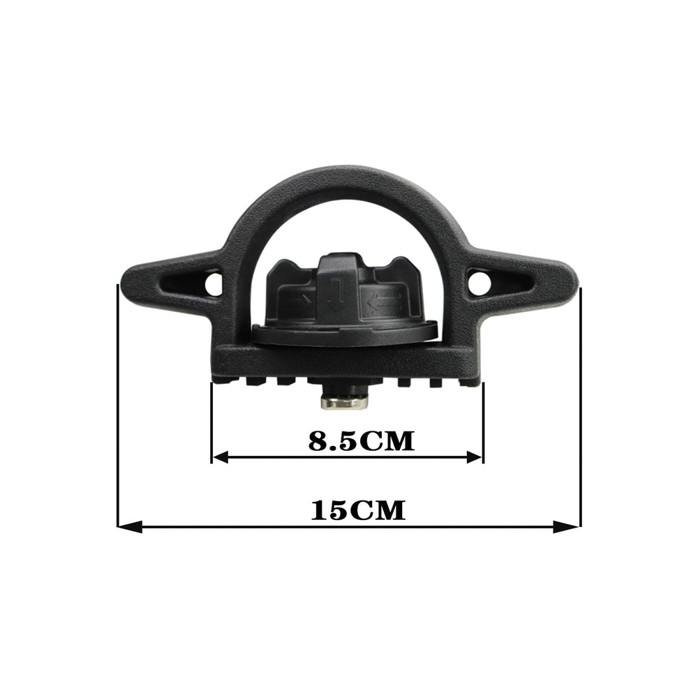 VZB bed cleat anchor installation close-up showing spring clip for easy setup
