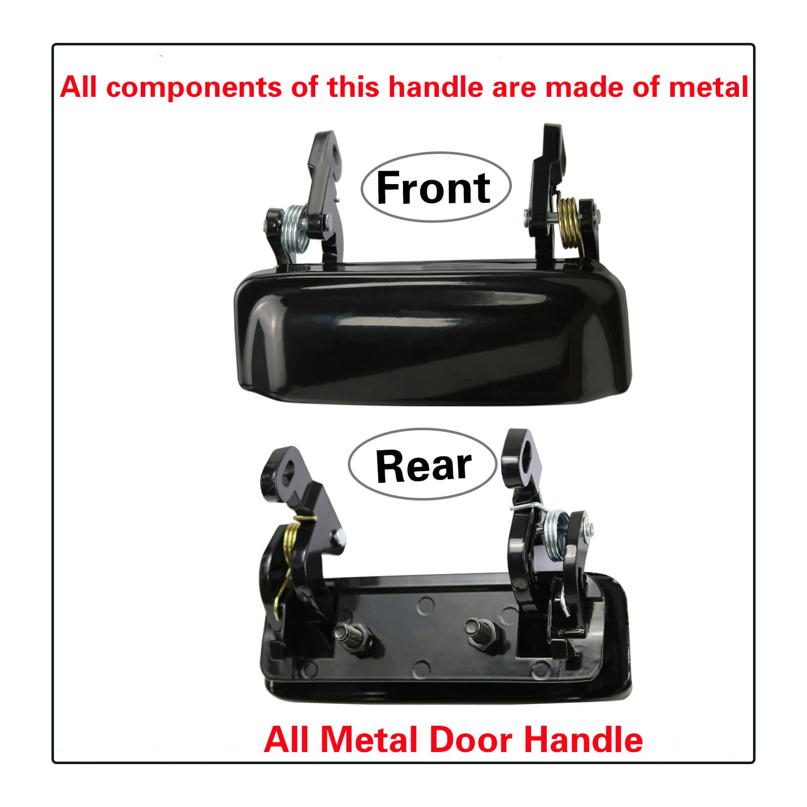 VZB door handle bolts and locking hardware for quick, secure install.