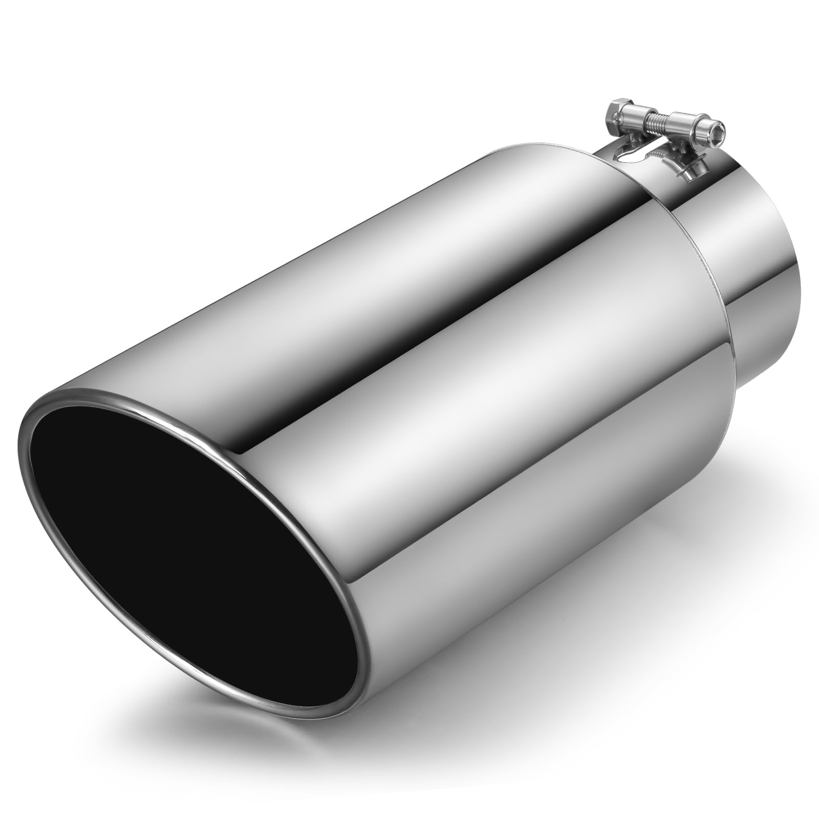 Wabuiltown exhaust tip with polished finish enhances rear appearance and corrosion resistance.