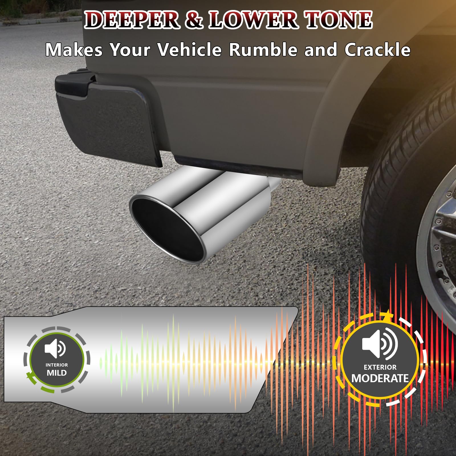 Wabuiltown exhaust tip 5in inlet 7in outlet aligns with seven-inch tailpipes.