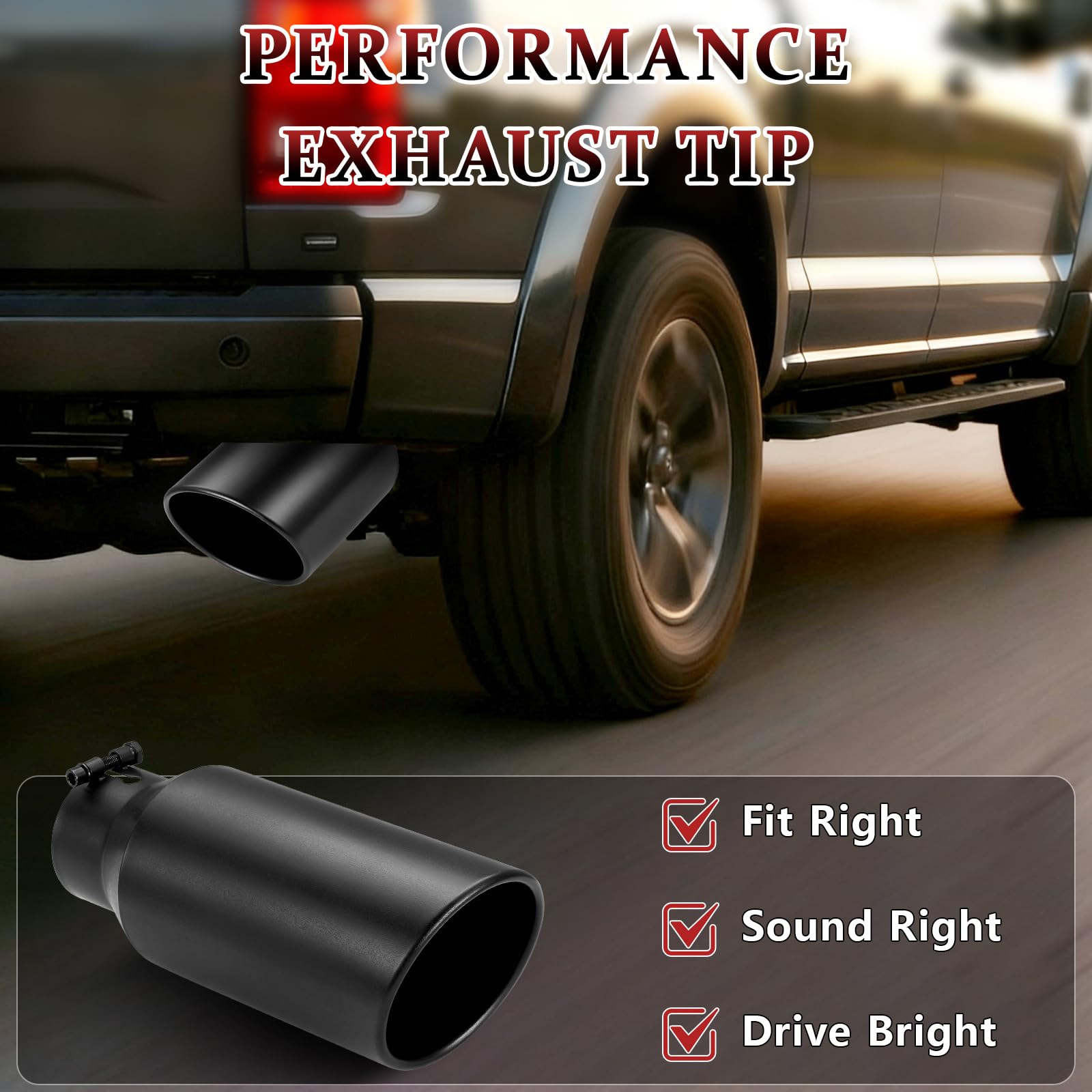 Stainless steel body of the Wabuiltown exhaust tip for durable shine