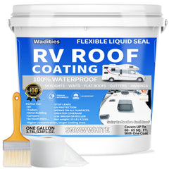 Wadities RV roof coating white 1gal container ready for outdoor camper sealing