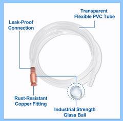 Wadoy brass connectors provide leak-proof, anti-rust attachment during transfers.