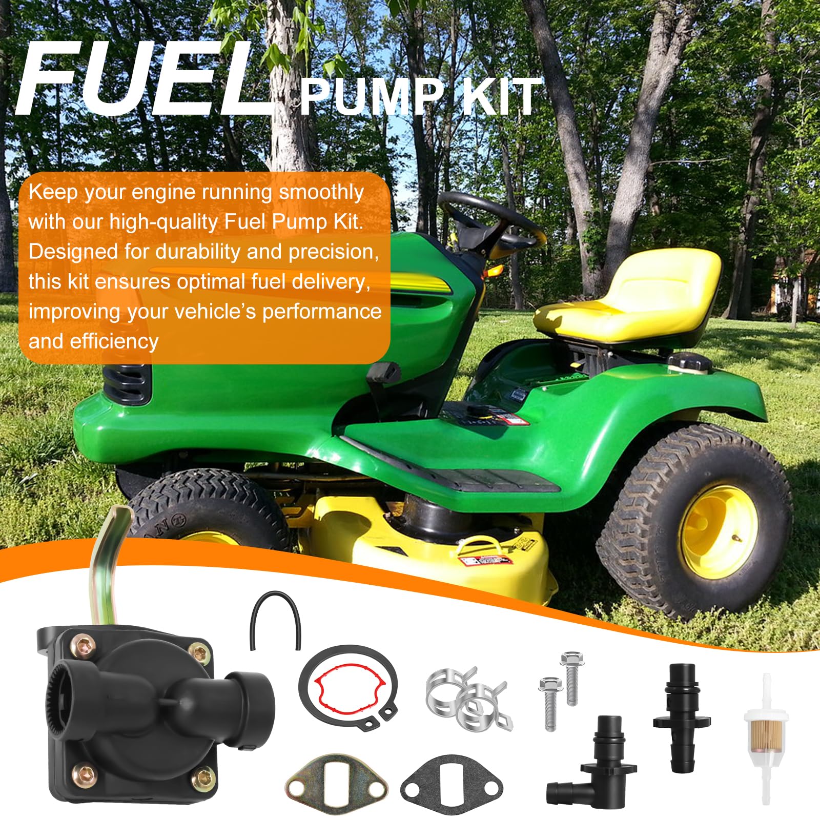 Wadoy LT155 lawn tractor pump kit designed for easy install.
