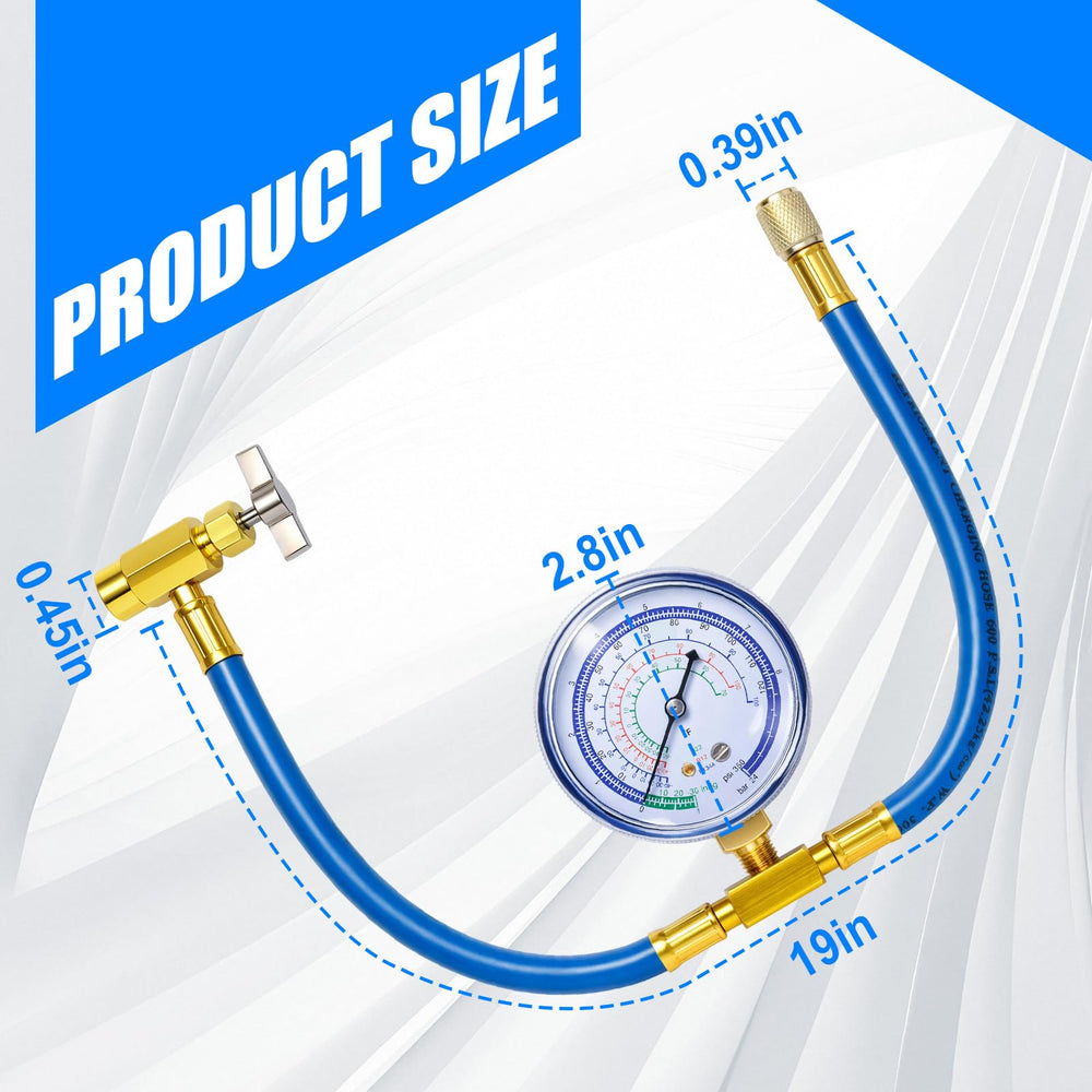 Wadoy gauge reading on hose for monitoring charging