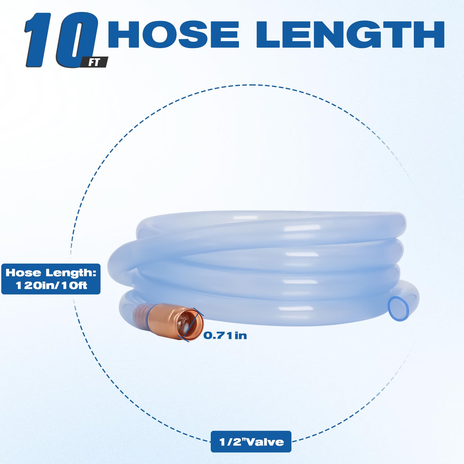 Wadoy Safety Siphon Hose, 10 ft, ideal as backup for emergencies
