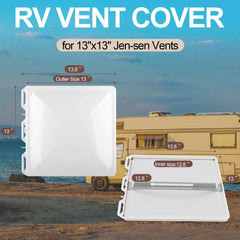 Wadoy vent cover side profile highlighting low-profile roof clearance.