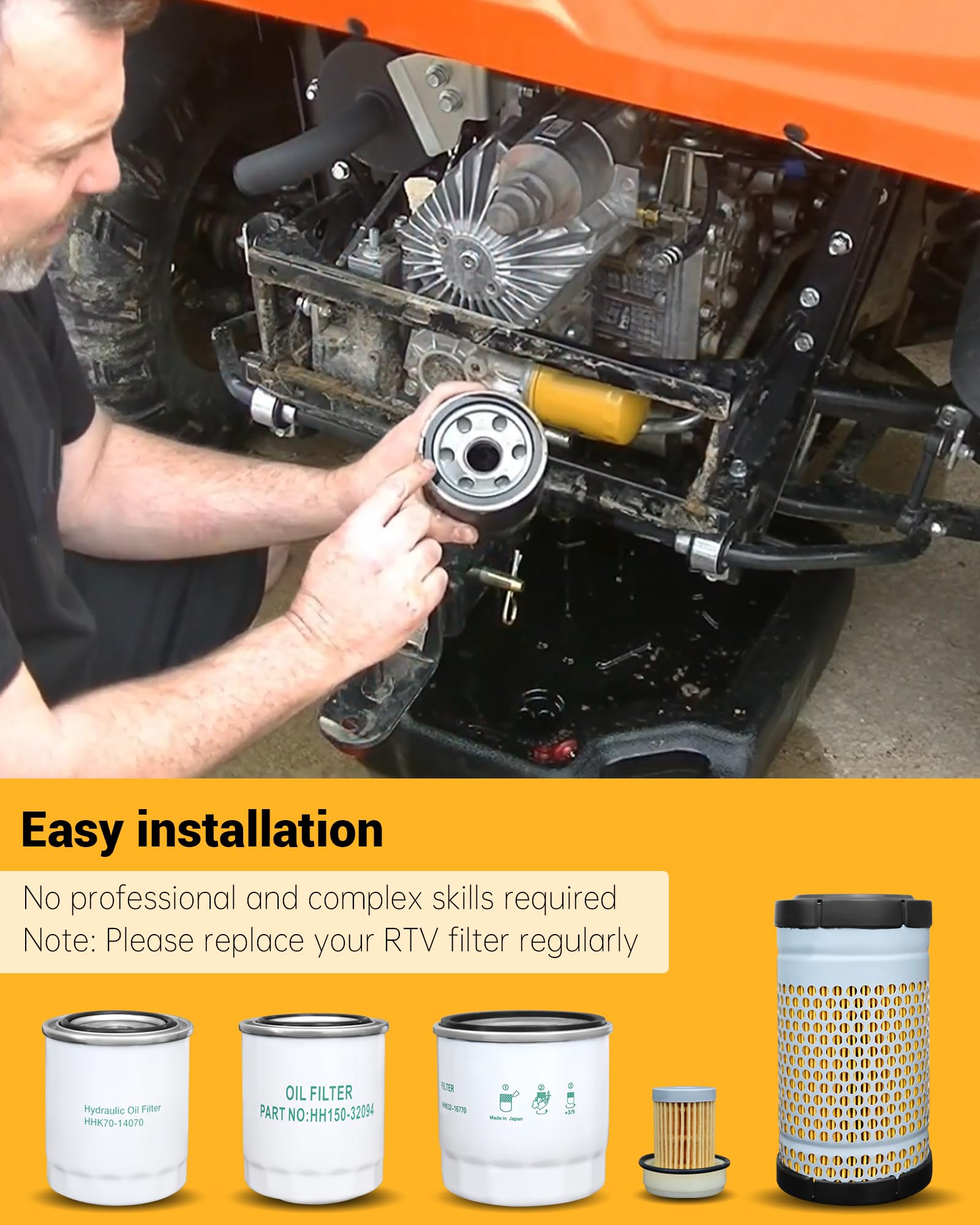 WADYDZMFCF outer air filter 1G319-11210 reduces dust intake