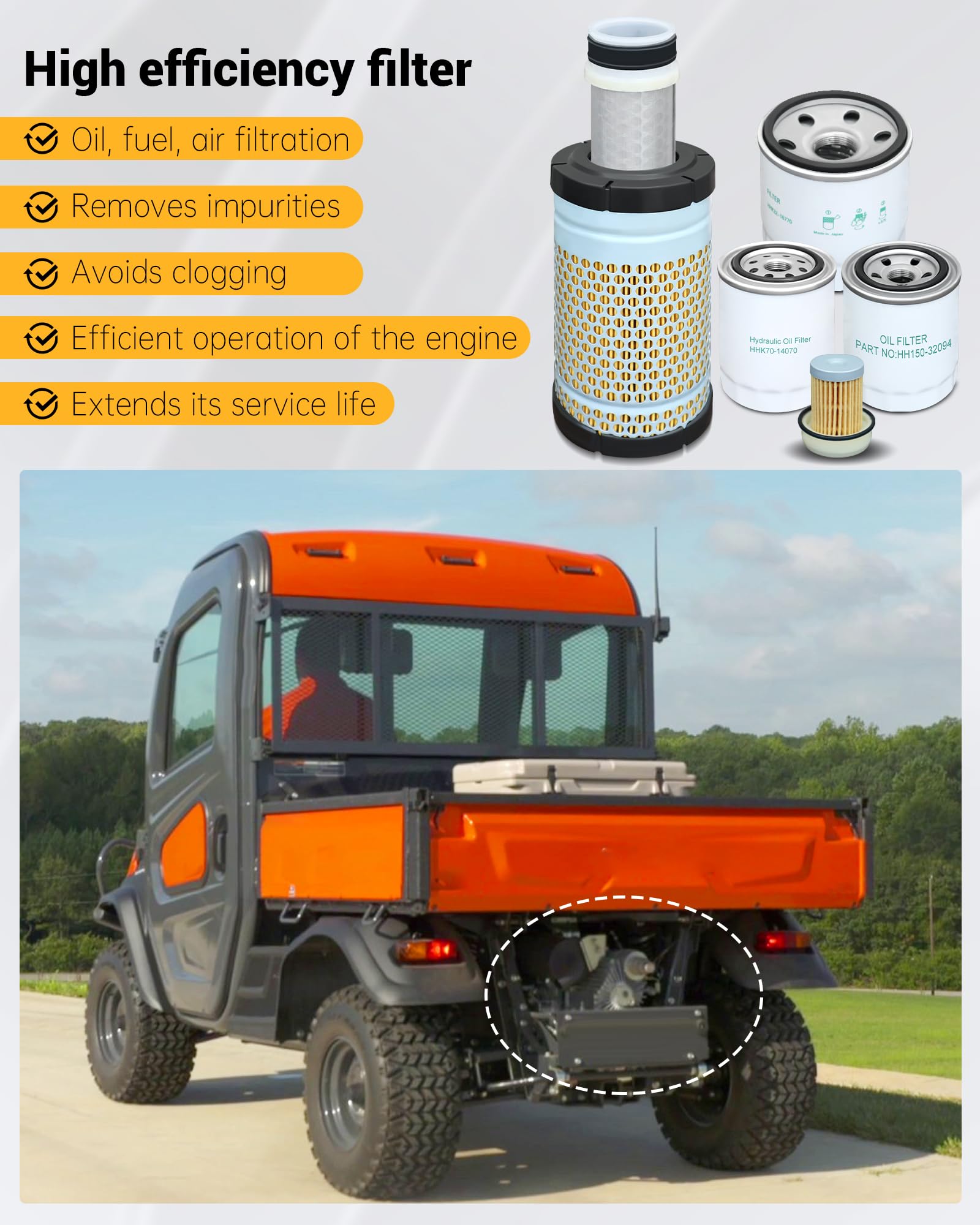 WADYDZMFCF HST oil filter HHK70-14070 protects hydraulic performance