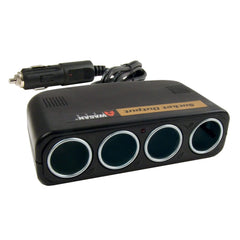 Wagan 4-Way Socket Output ensures four devices power on the road