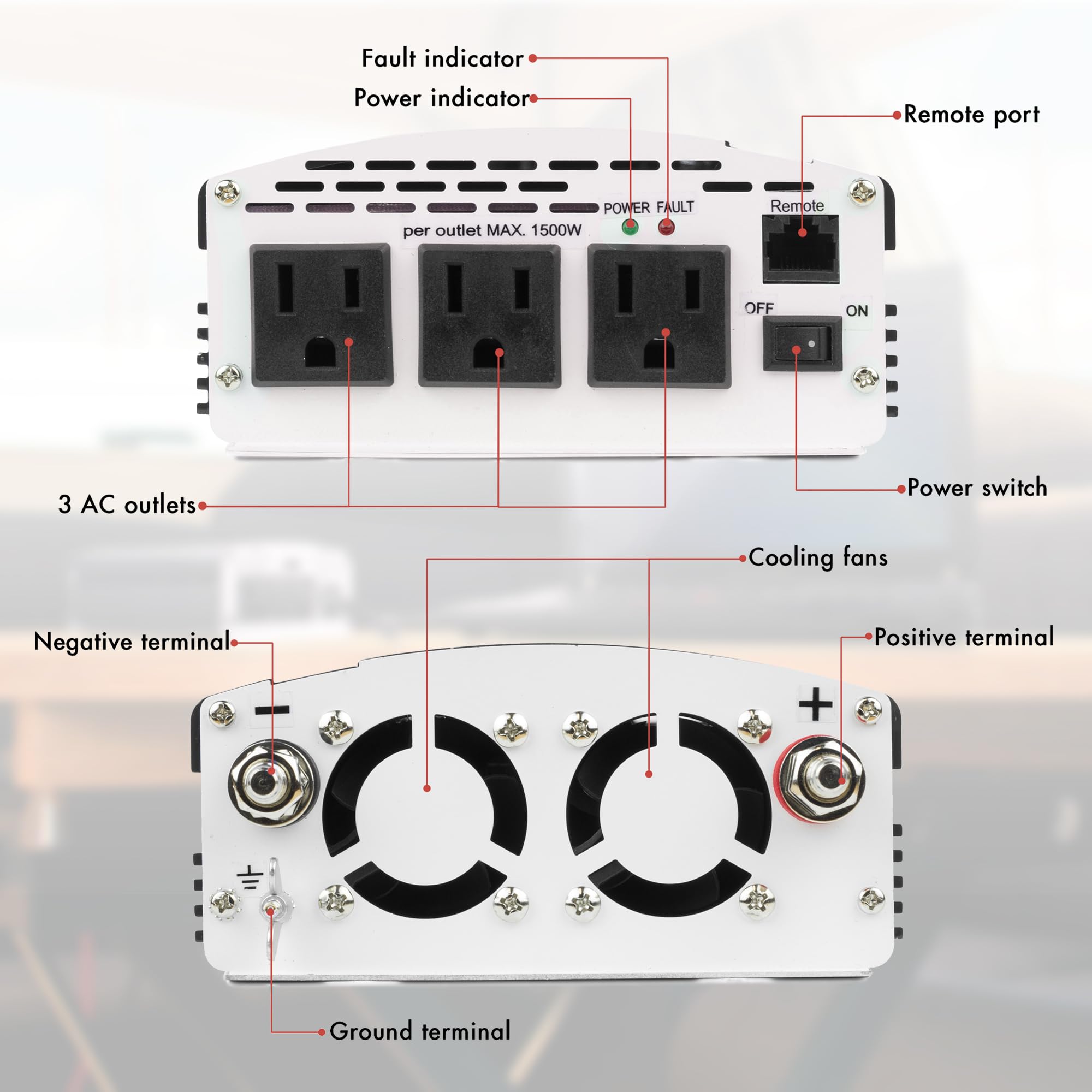 Wagan EL3724 2000W continuous output handles everyday appliances reliably.