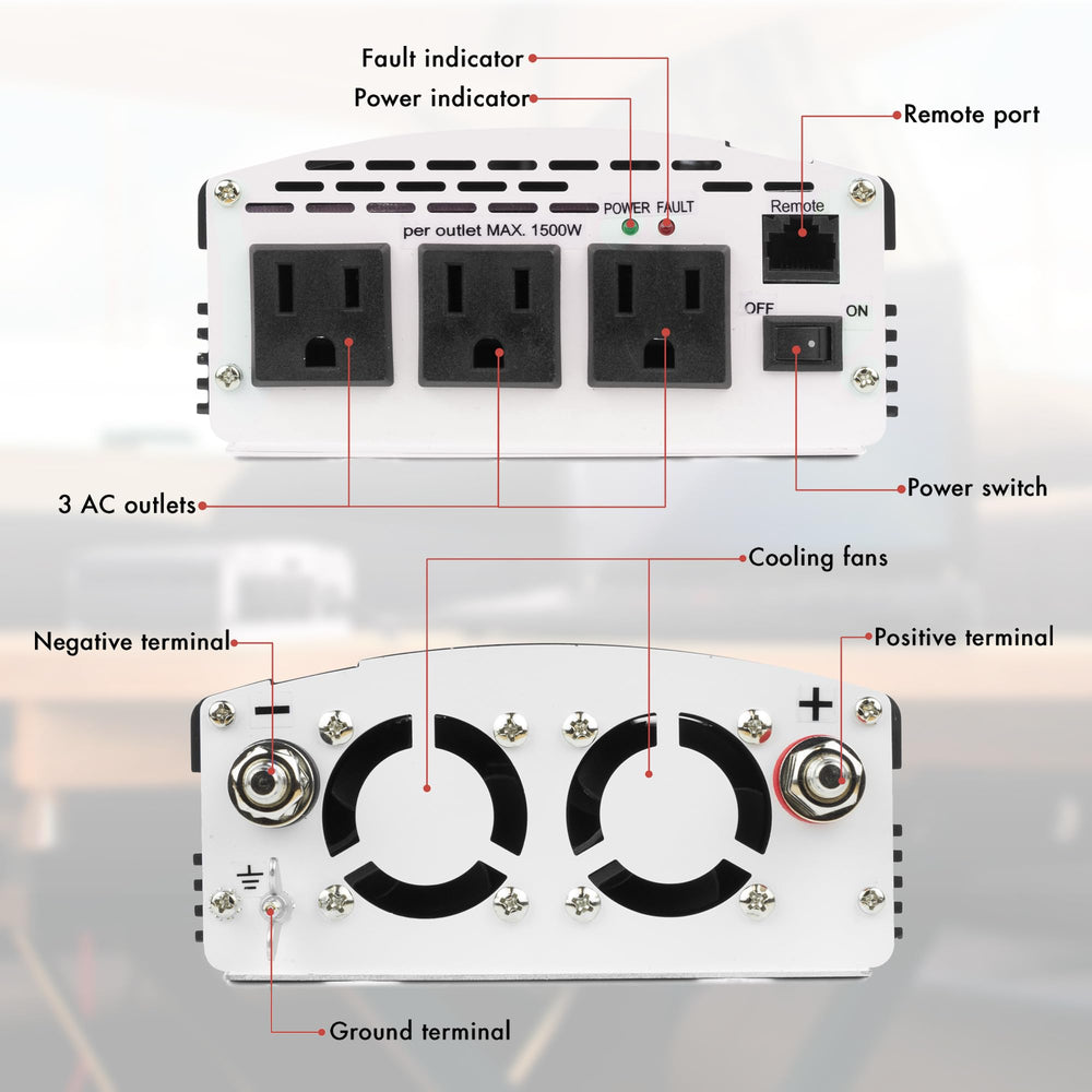 Wagan EL3724 2000W continuous output handles everyday appliances reliably.