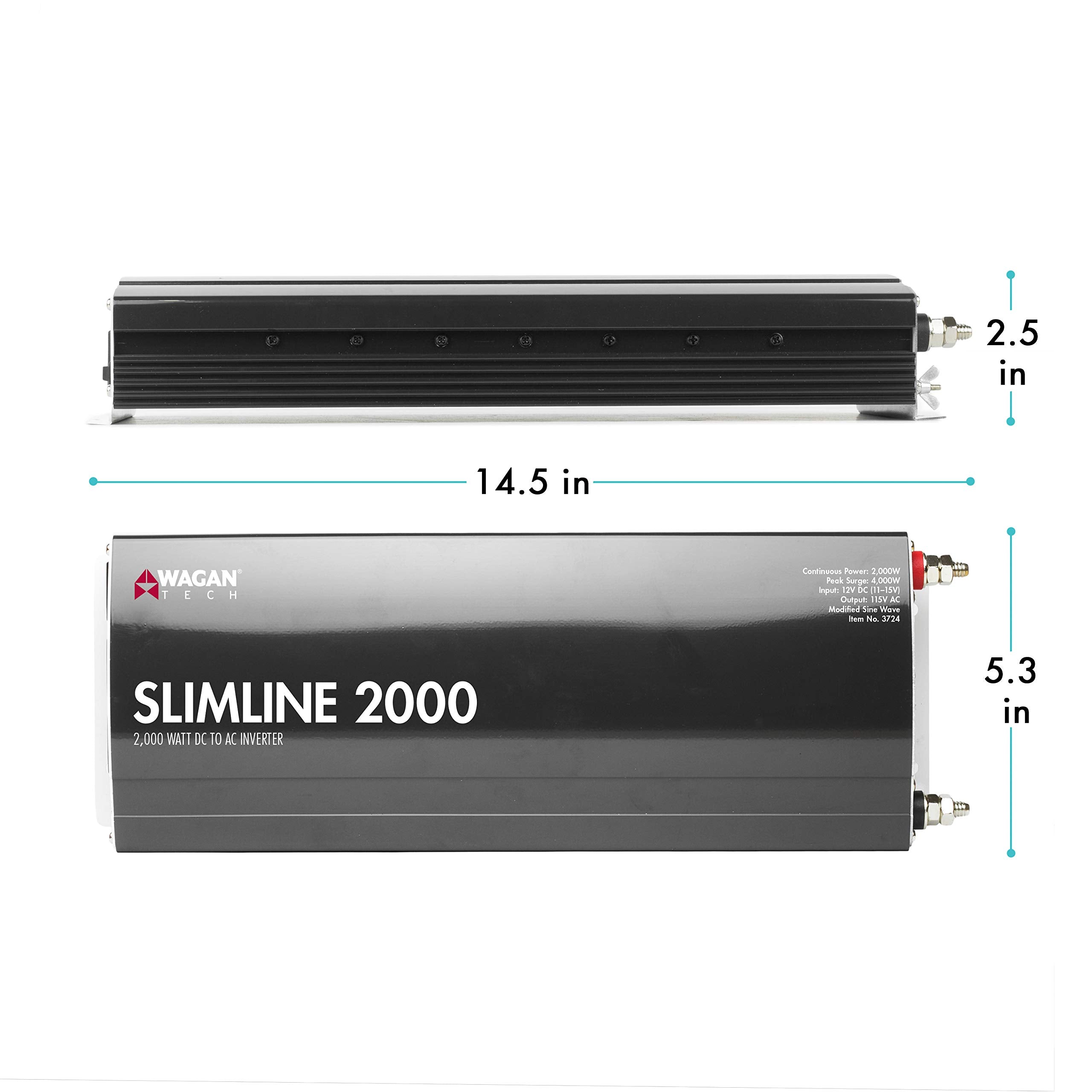 Wagan EL3724 4500W surge supports brief high-demand loads.