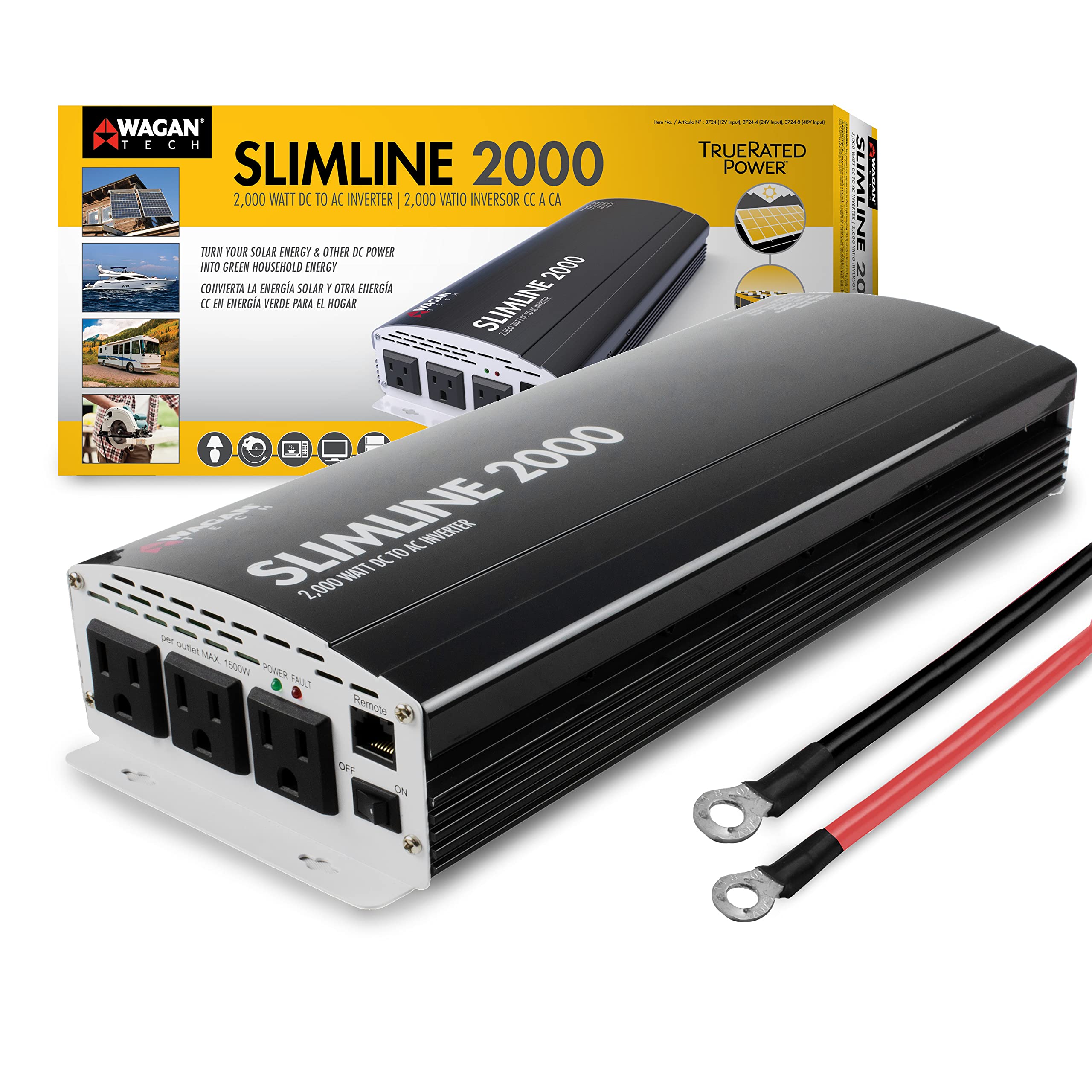 Wagan EL3724 slimline-compact design powers devices on the go.