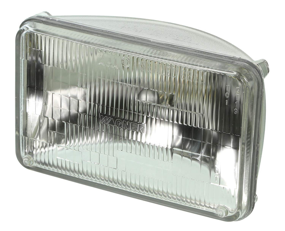 Wagner H4656 halogen sealed beam front view with brighter, whiter illumination.