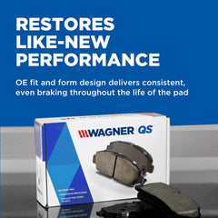 Wagner QS ZD465A ceramic friction material for smooth braking performance