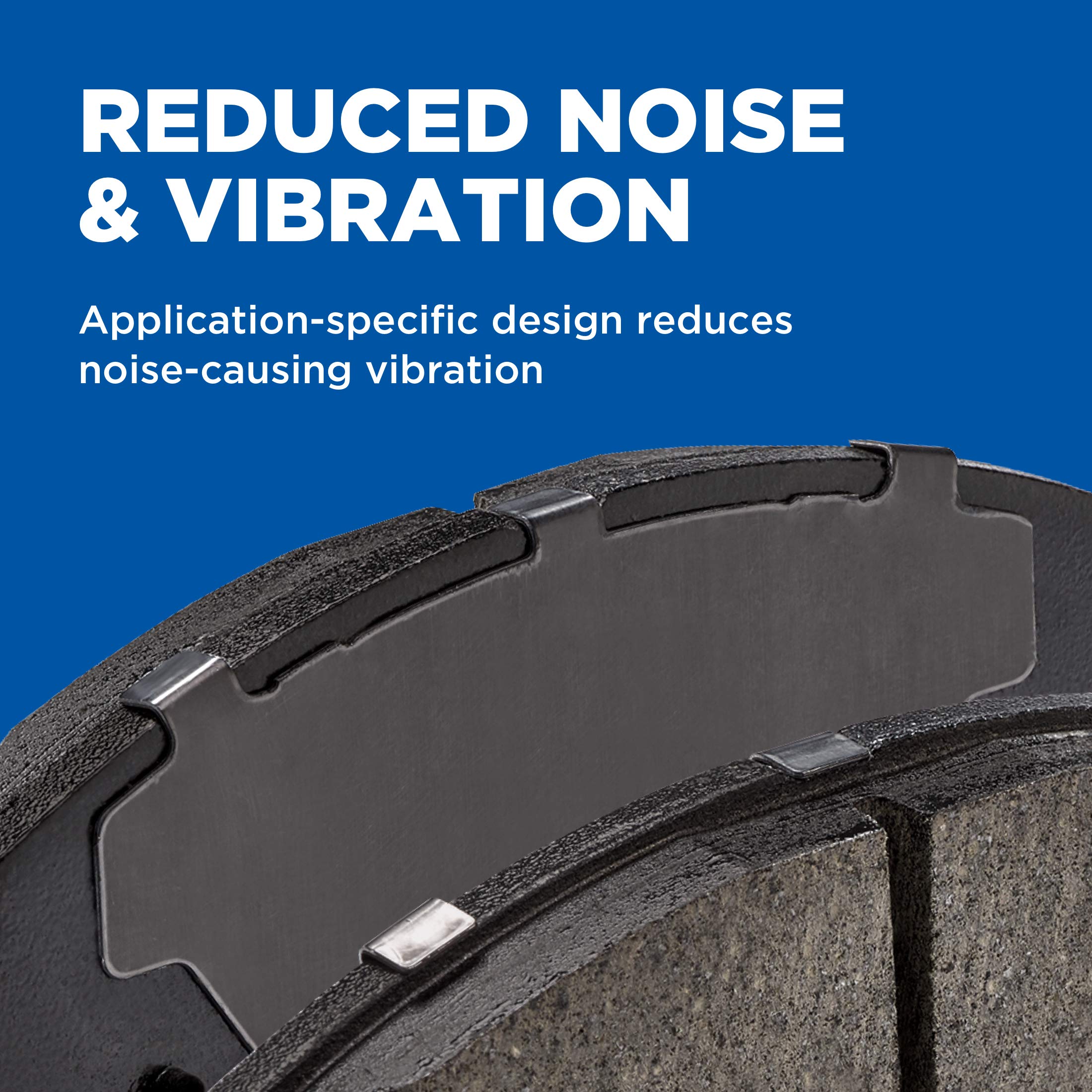Wagner QS ZD785 chamfered edges reduce vibration during braking.