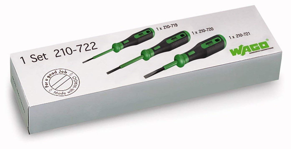 WAGO 210-722 tool set with anti-slip, two-component handle for terminal block work