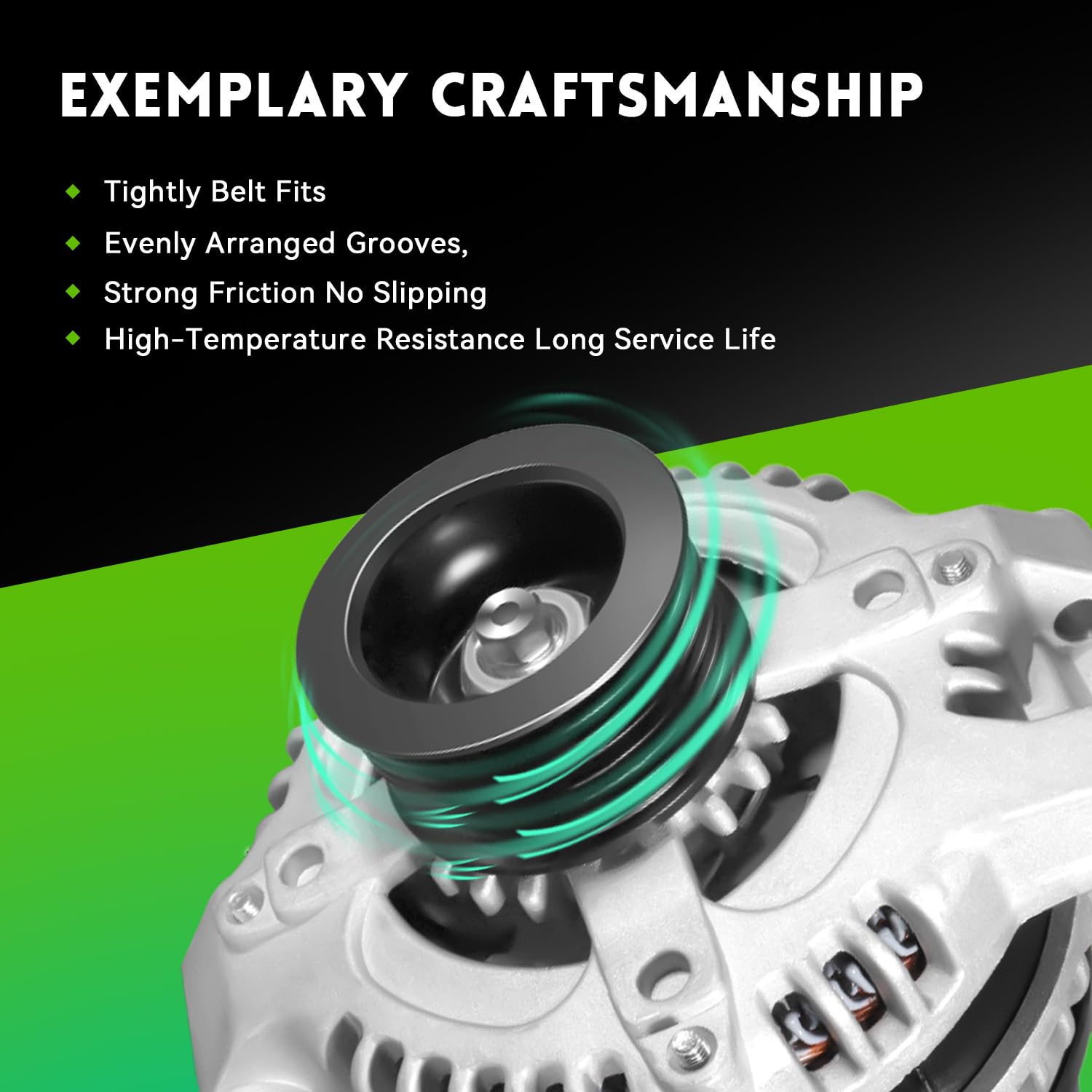 WAGSON 13980N alternator Element 2.4 rear view shows durable replacement