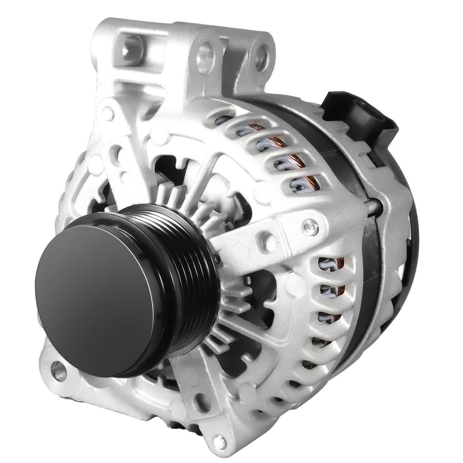 WAGSON 170Amp alternator front view highlighting rugged housing for GM SUVs