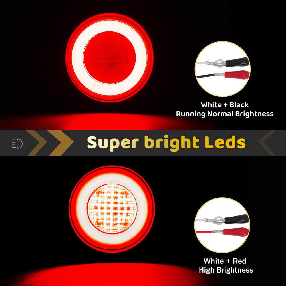 WahMOTOTin 4in round LED halo running light provides continuous rear illumination.
