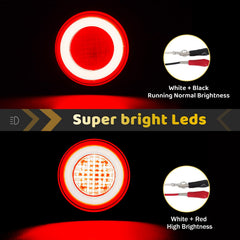 WahMOTOTin 4in round LED halo running light provides continuous rear illumination.