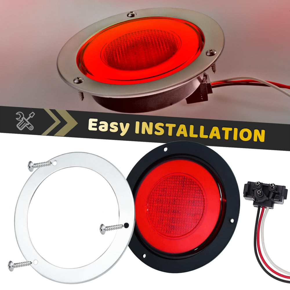 WahMOTOTin 4in round LED halo turn signal light indicates lane changes clearly.
