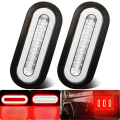 WahMOTOTin clear lens oval halo LED 6in light set improves trailer visibility