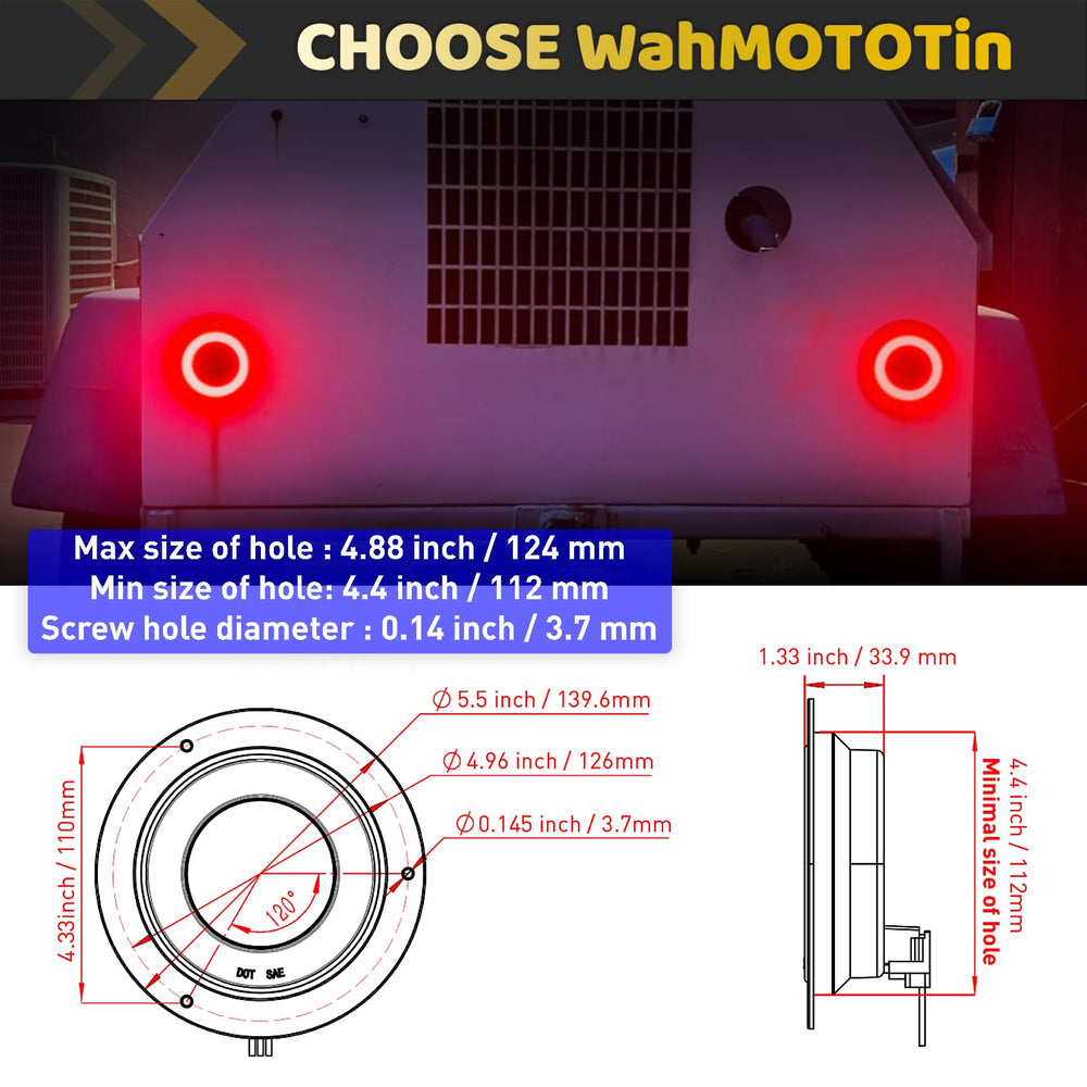 WahMOTOTin IP67 waterproof LED light resists rain and dust for outdoor use.