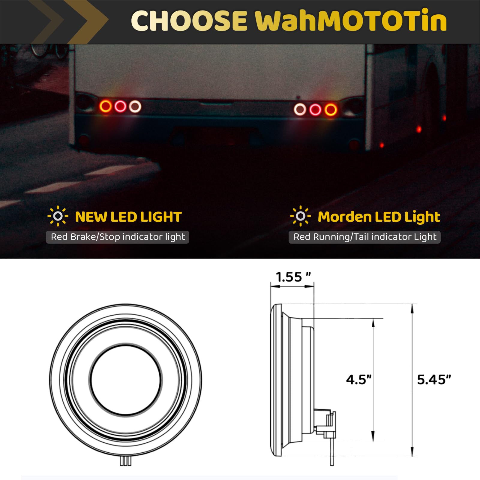 WahMOTOTin IP67 waterproof sealed housing withstands rain and dust