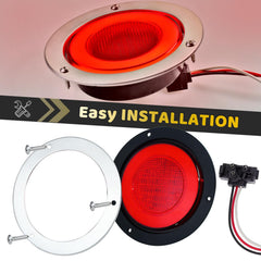WahMOTOTin red 64-LED trailer light for clear brake and signal visibility.