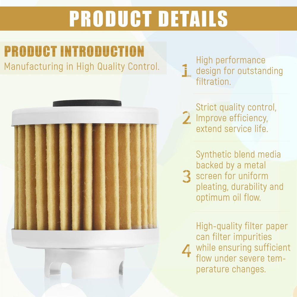 Wai Danie oil filter close-up reveals sturdy construction for consistent lubrication.