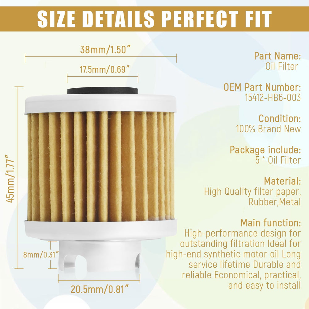 Wai Danie oil filter side view highlights fit for ATC125M and Zongshen engines.