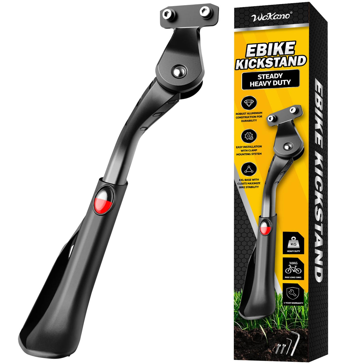 Wakano kickstand showing 2-hole compatibility for secure mounting