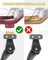 Wakano kickstand base with cleats for non-slip stability on mud