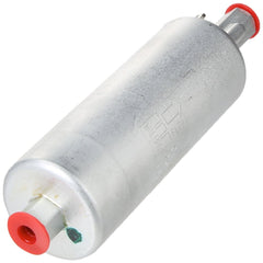 Walbro GSL inline fuel pump with 10 mm ports highlighted for EFI use