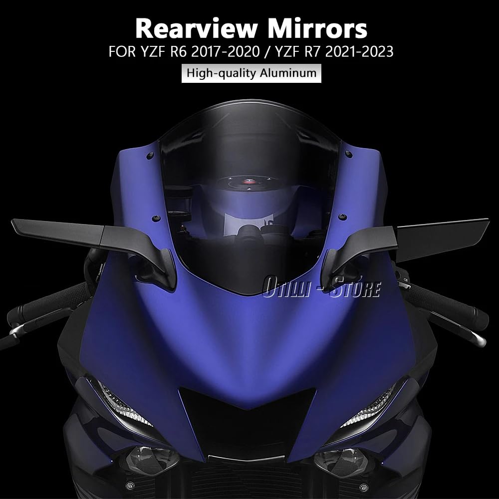 WALIPILUSI 360 rotatable mirrors for Yamaha YZF R6 increase rear awareness