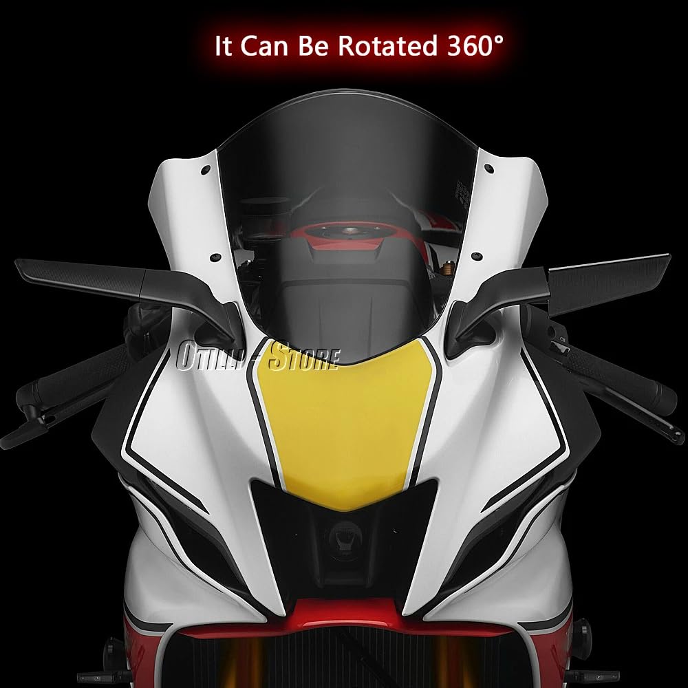 WALIPILUSI winglet design mirrors add sportbike flair and adjustability