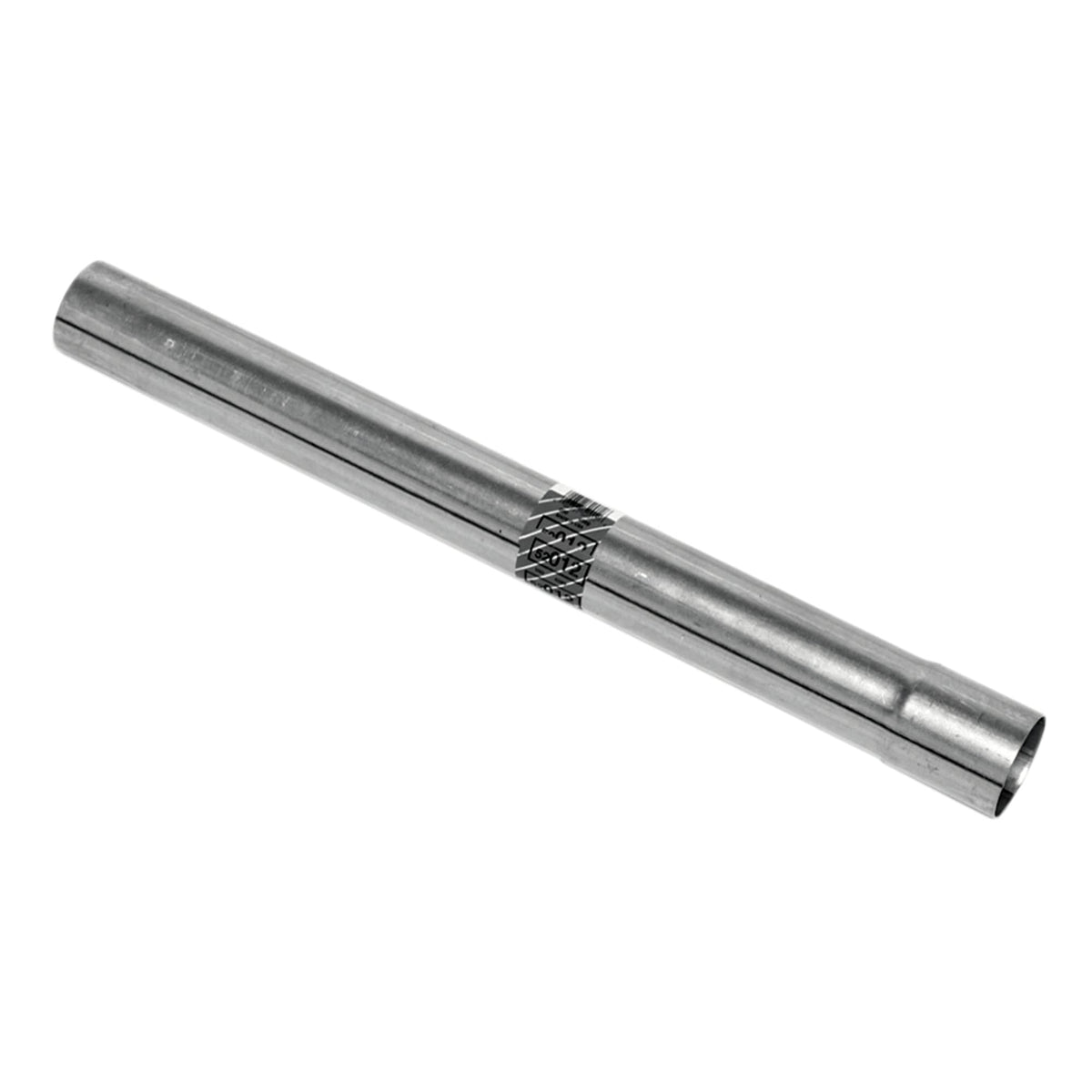 Walker exhaust pipe 2.5 ID and 2.5 OD end view shows sturdy aluminized steel