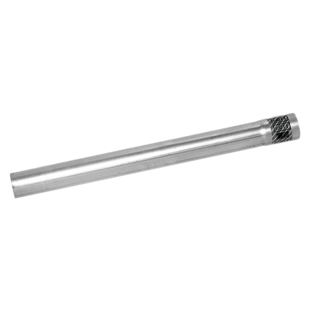 Walker exhaust pipe extension front view shows universal fit for many vehicles