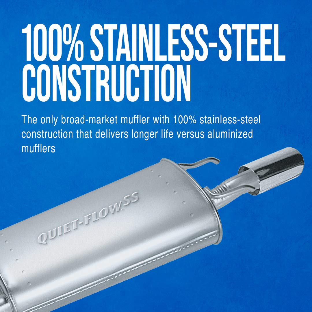 Walker Quiet-Flow SS 54882 direct-fit installation showing bolt-on compatibility