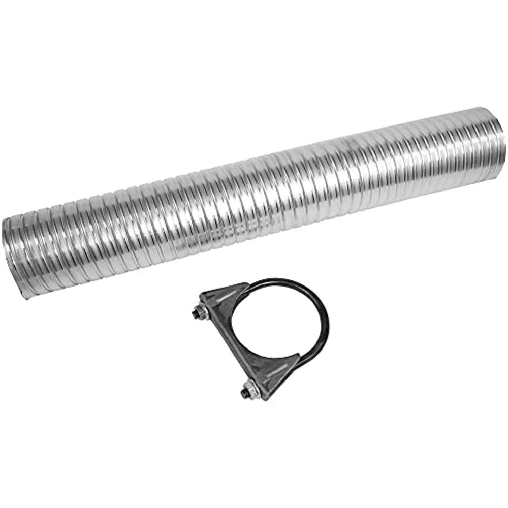 Walker universal exhaust flex pipe 2.5in inlet shows flexible fit across different vehicles.