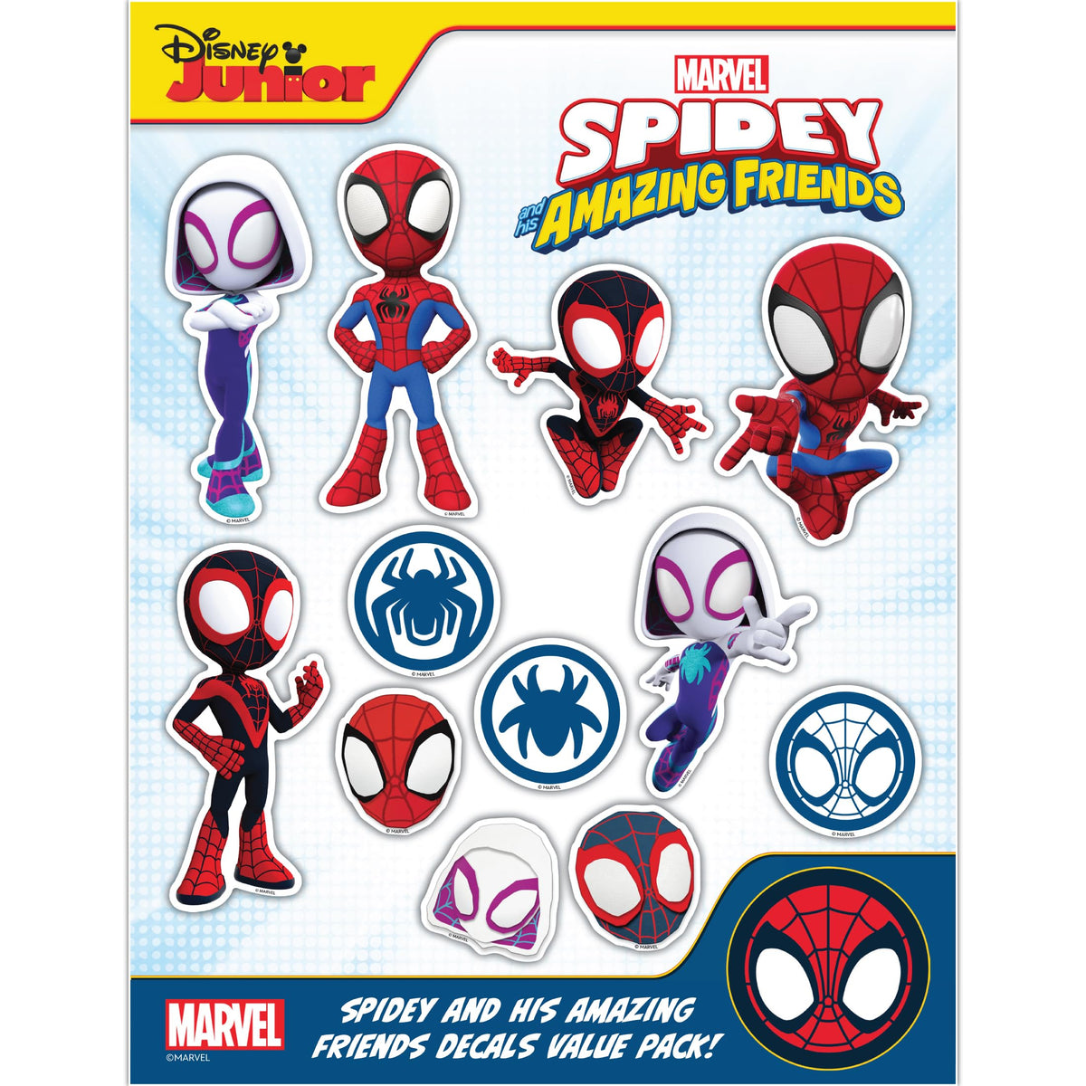 WALL PALZ Spidey decal on car window with outdoor vinyl durability