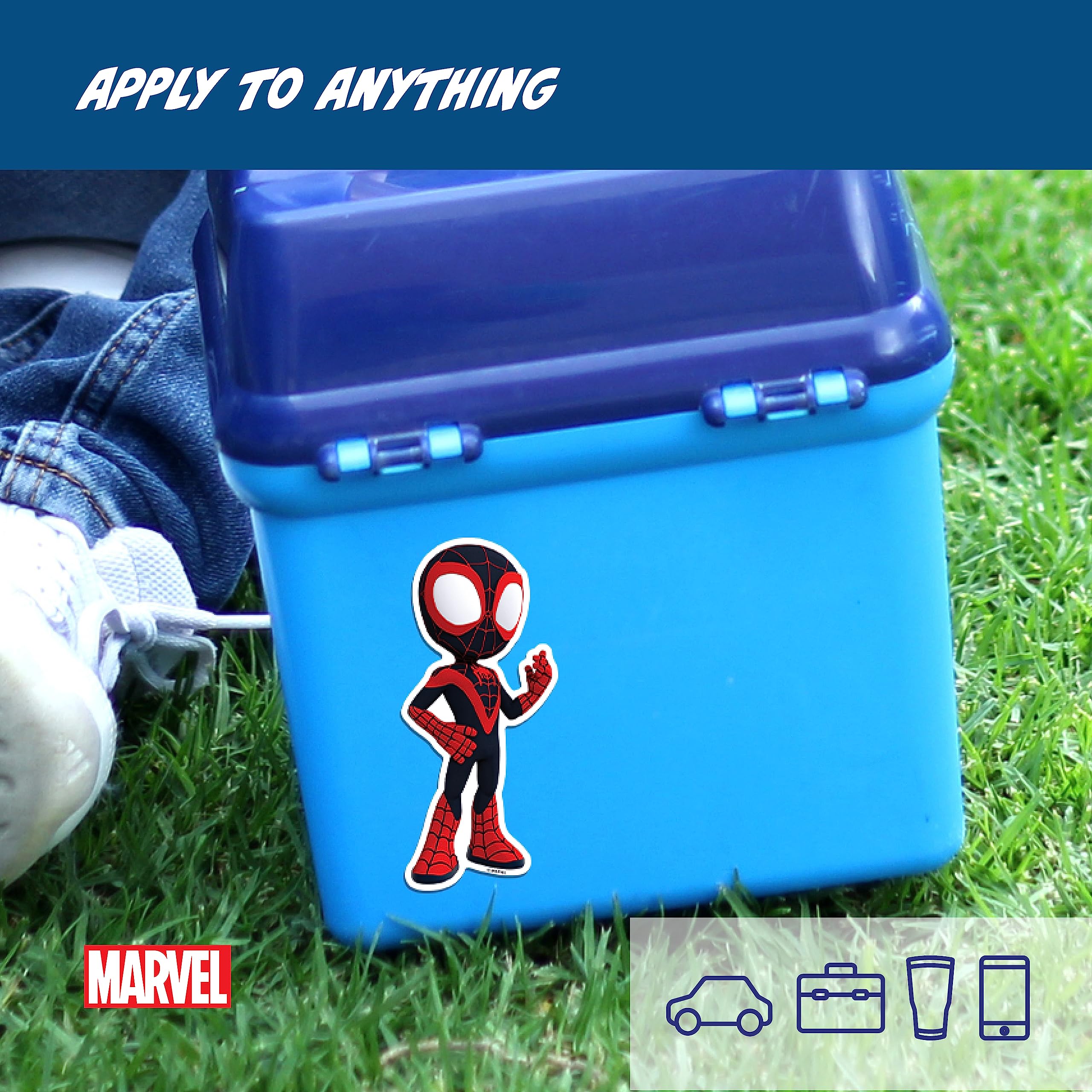 WALL PALZ Spidey decal on car bumper licensed Marvel art