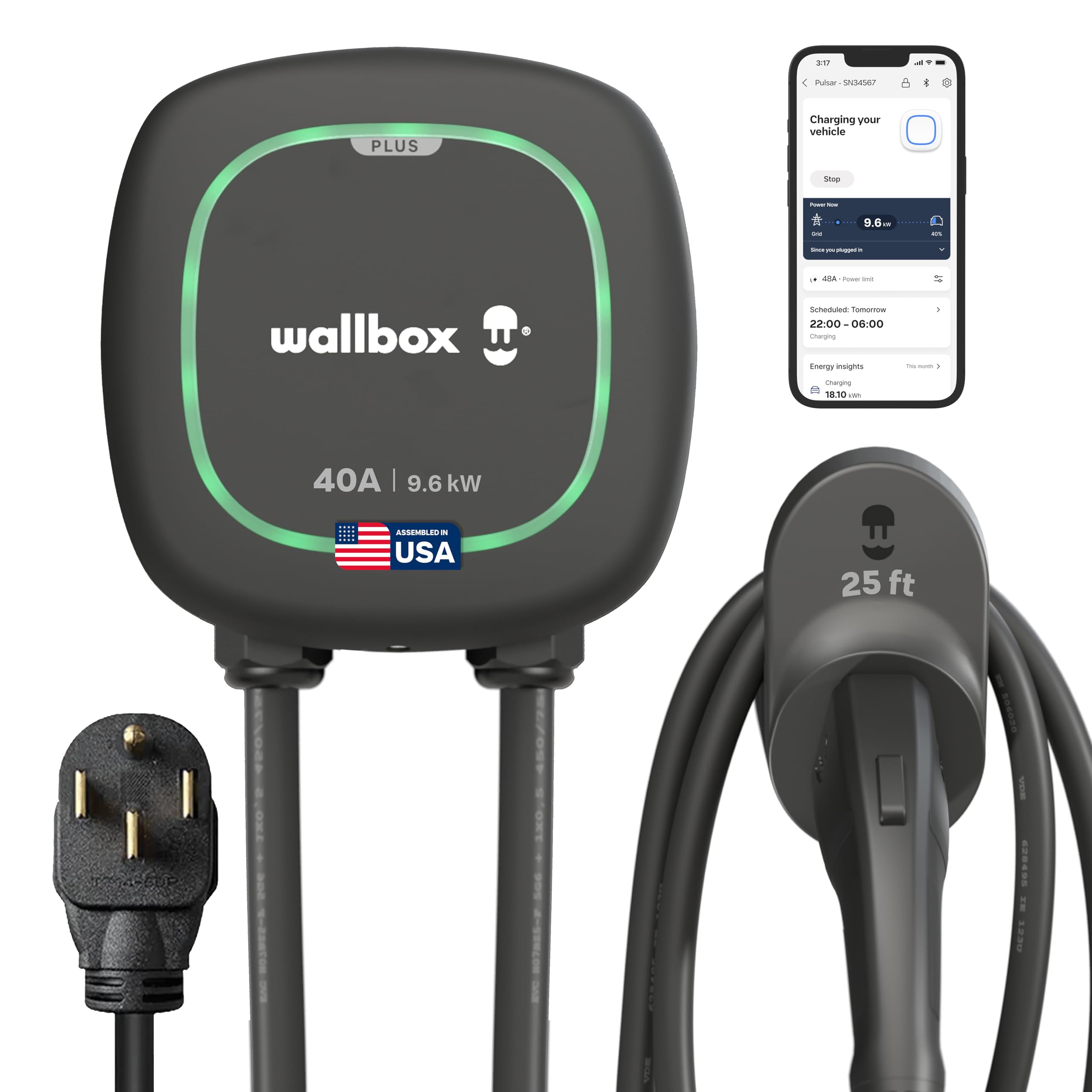 Wallbox Pulsar Plus exterior wall-mount unit for weatherproof charging at home