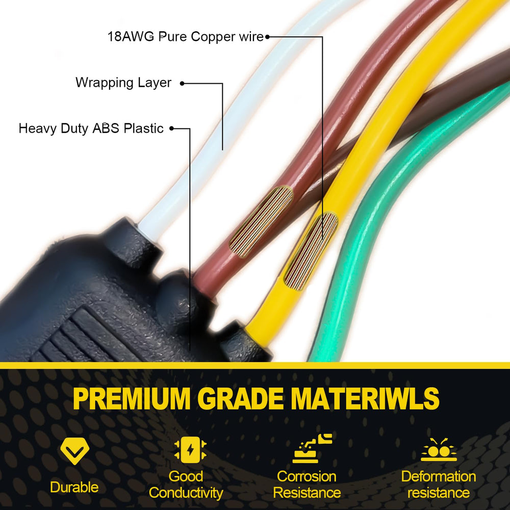WALSIO 22ft length provides flexible trailer wiring options
